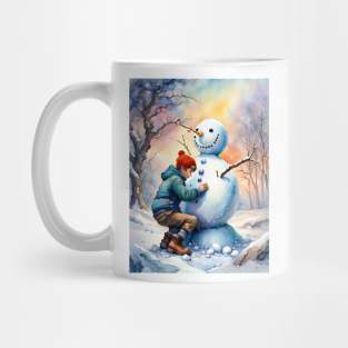 Building a snowman Mug